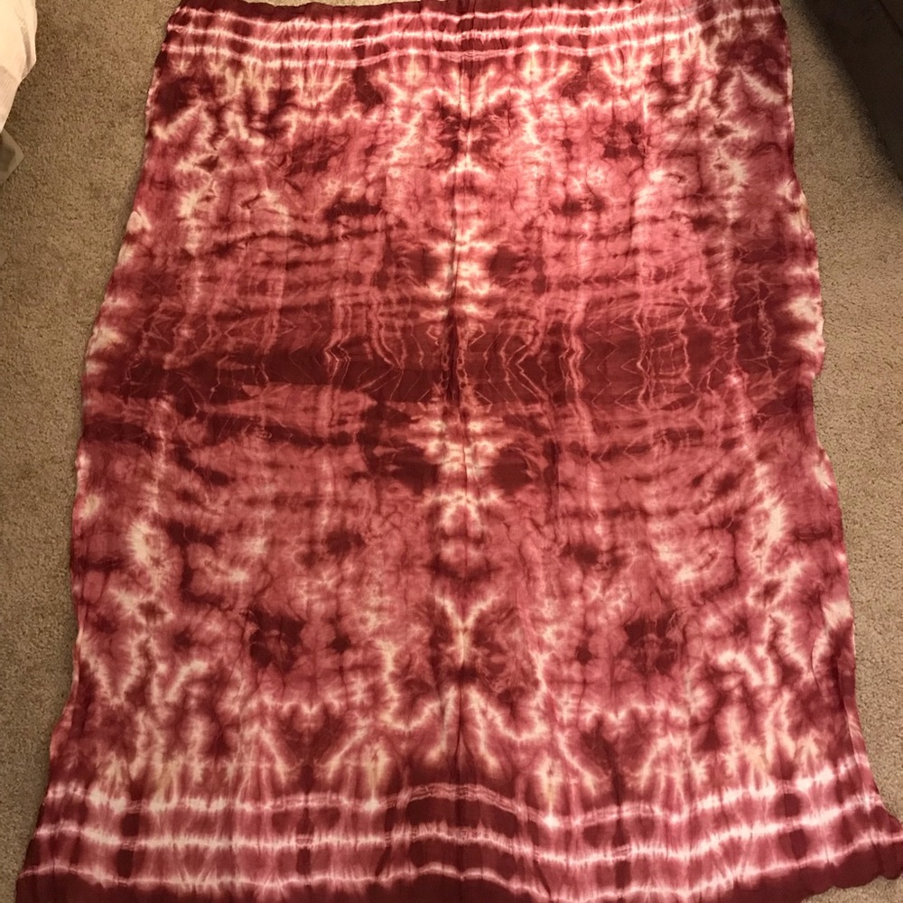 Tie dye linen scarf/wrap/tapestry